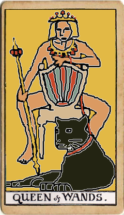 MS Paint rendition of Buffy as Tarot Queen of Wands